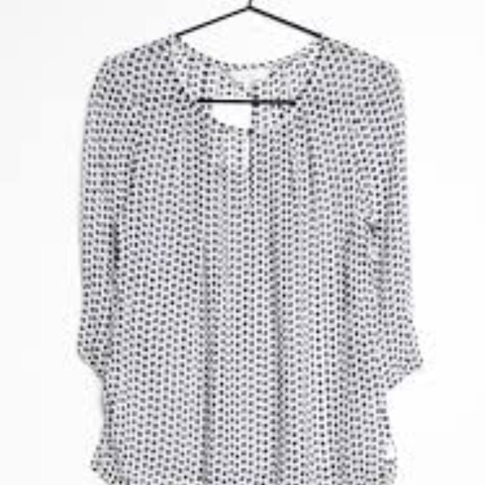 polka dot loose fit  chiffon 3/4 sleeve viscose blouse by Part Two size …